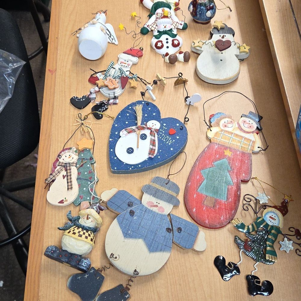 Festive Snowman Ornaments 11 Pieces
